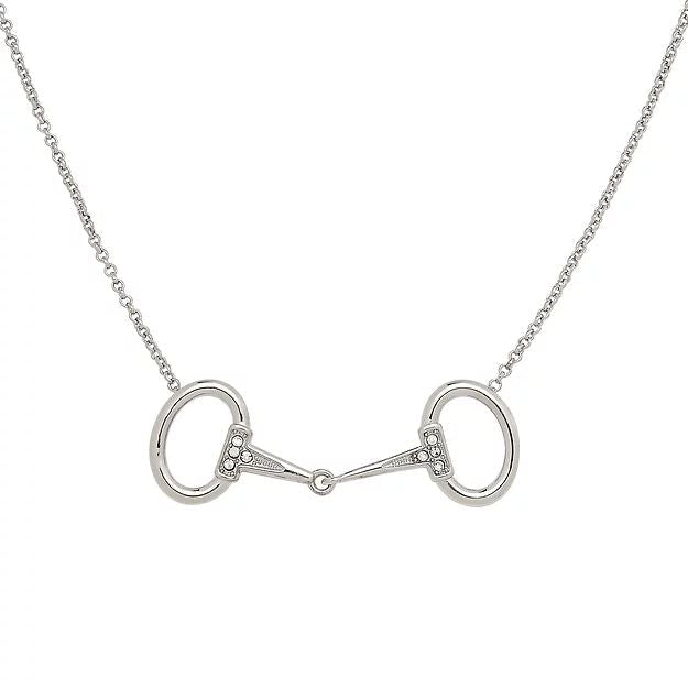 AWST Int'l Rhodium Horse Snaffle Bit Necklace - Breeches.com