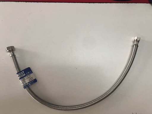 Heavy Duty, Stainless Steel, Corrugated Water Flex Connector, 3/8" x 1/2" x 24" - EZF015 MEGA