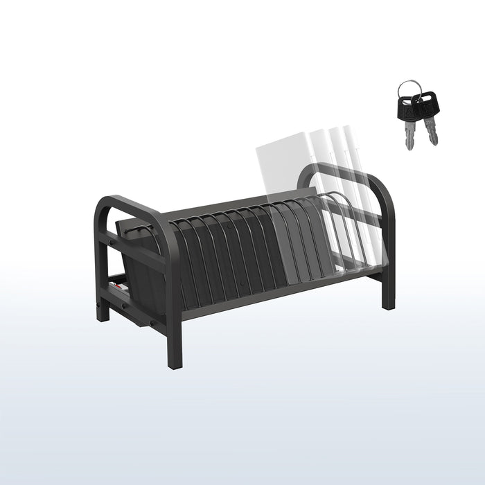 16-Device Open Charging Station with Locking Compartment