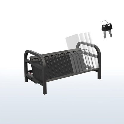 16-Device Open Charging Station with Locking Compartment