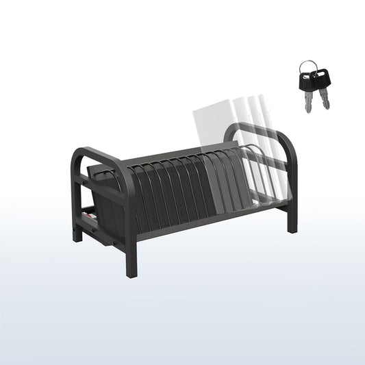 16-Device Open Charging Station with Locking Compartment