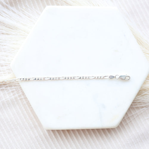 2.75mm 8" Figaro Bracelet