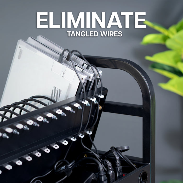 32-Device Open Charging Station Cable Management