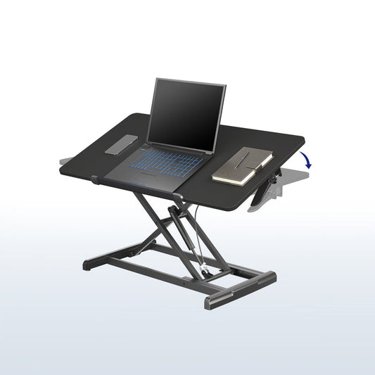 36" Single Top, Black, Tilting Desk Riser