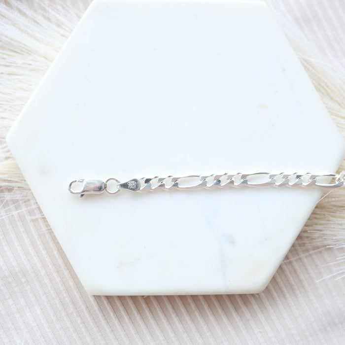5.5mm 8" Figaro Bracelet