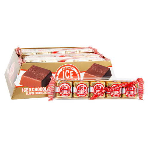 Albert's Candies Ice Cubes Iced Chocolate Flavor Hard Candy 5 Pieces - 12 Count