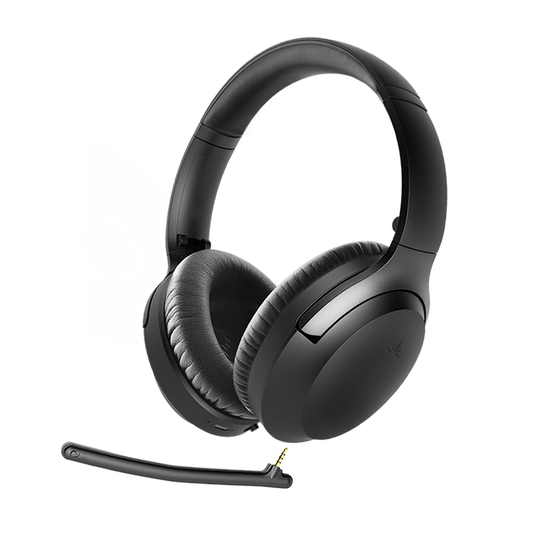 Aria Bluetooth Headphones with Active Noise Cancelling  & Detachable Boom Microphone, Ideal for Music & Talk