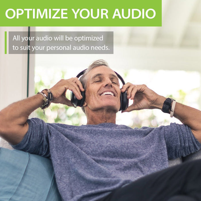 Aria Me Bluetooth Headphones for Hearing Impaired with Audio App for Your Own Personalized Custom Hearing Profile, Active Noise Cancelling, aptX LL, aptX HD