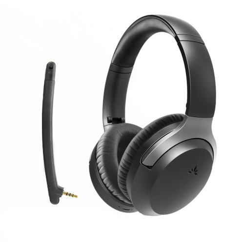 Aria Pro Bluetooth 5.0 HD Headphones with ANC and detachable boom mic