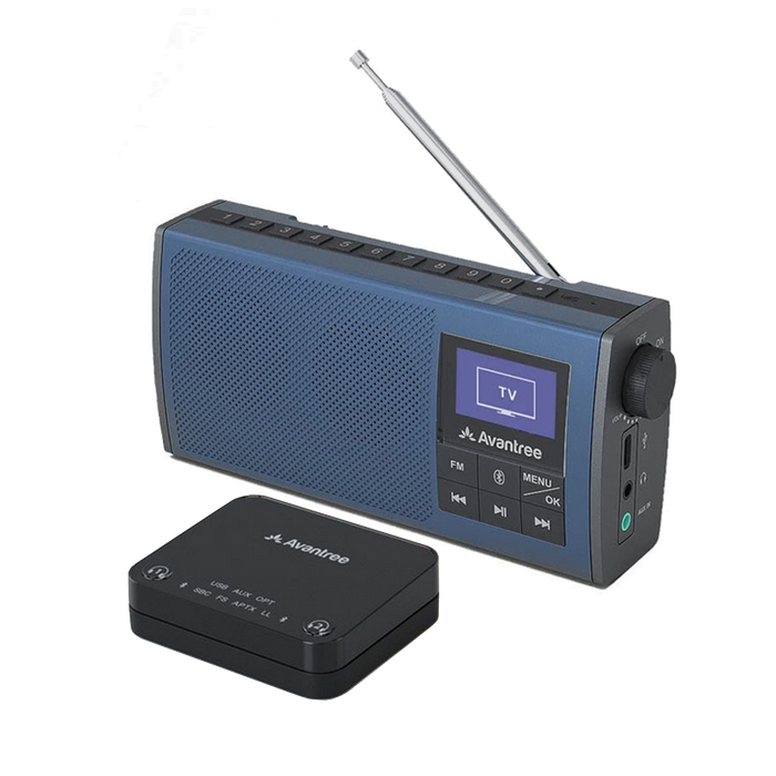 Audikast 4860 Wireless Speakers for TV & FM Radio 2-in-1, for Seniors with Voice Clarity, Low Latency, Long Range