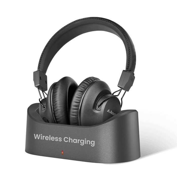 Audition 3 Bluetooth Headphones & Wireless Charging Dock for Smart TV Watching with Clear Voice Mode, Boosted Volumes, and aptX-Adaptive & HD Support - Ideal for Seniors & Hard of Hearing