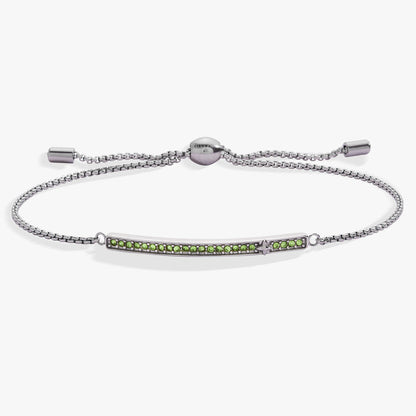 August Everyday Birthstone Pave Bolo Bracelet