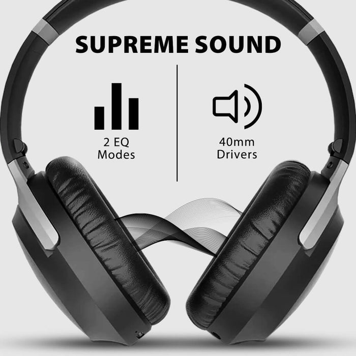 Aria 3 Noise Cancelling Headphones with Mic,  with EQ mode Balanced and Bass Boost and 40mm drivers