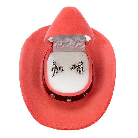 AWST Int'l Sterling Silver & CZ Horseshoe Earrings - Breeches.com