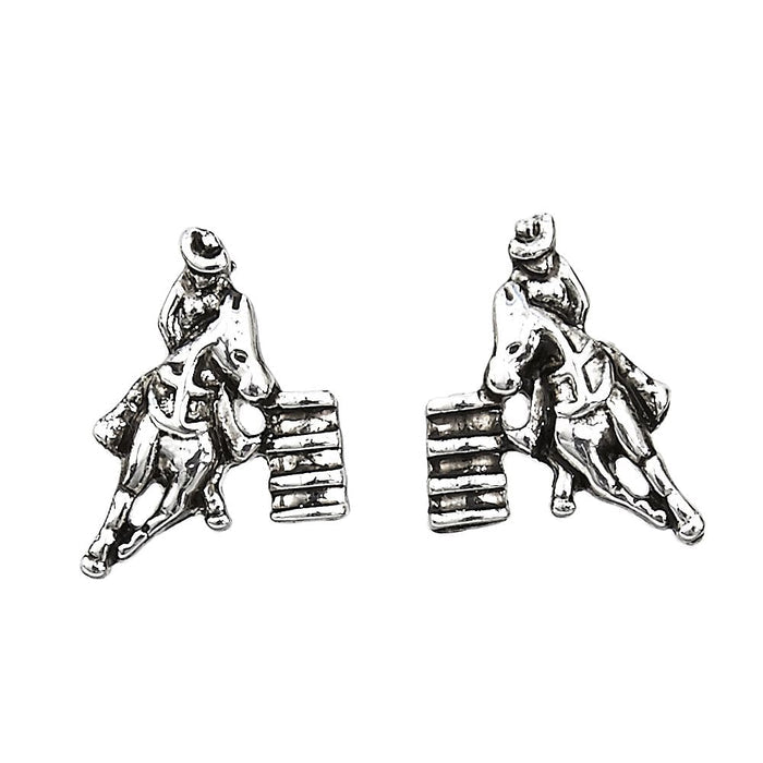 AWST Int'l Sterling Silver & CZ Horseshoe Earrings - Breeches.com