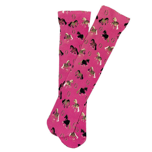 AWST Int'l Children's Lila Puff Ponies Socks