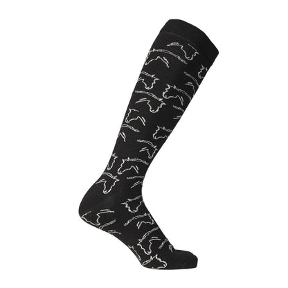 AWST Int'l Ladies Horse Heads Knee Socks - 6 pack