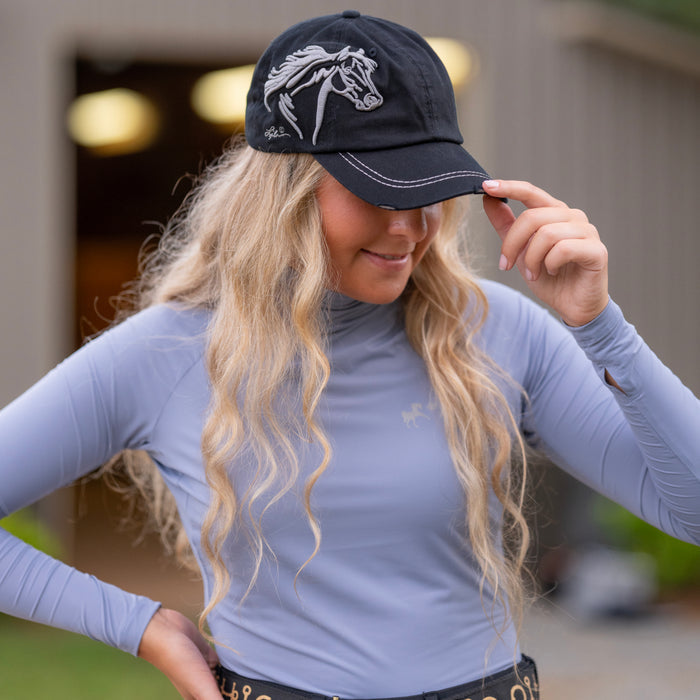 AWST Int'l Lila 3D Horse Head Cap