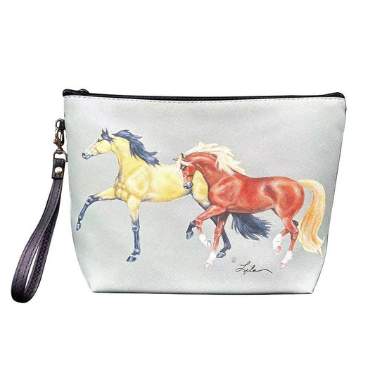 AWST Int'l Lila Buckskin Sorrel Accessory Bag with Wristlet