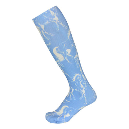 AWST Int'l Lila Linear Horse Socks