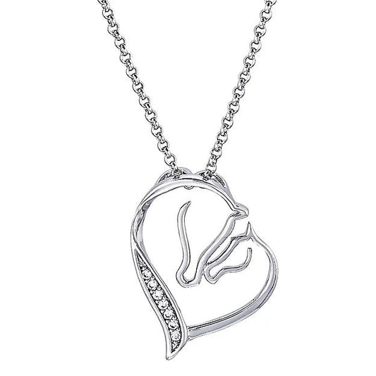 AWST Int'l Mare & Foal Horse Head Necklace - Breeches.com
