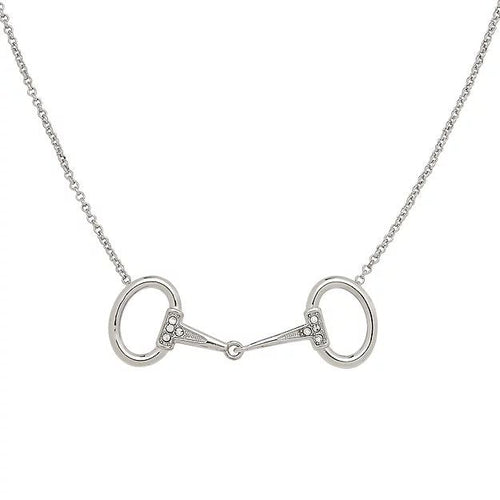 AWST Int'l Rhodium Horse Snaffle Bit Necklace - Breeches.com