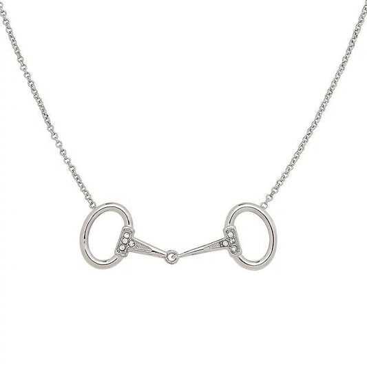 AWST Int'l Rhodium Horse Snaffle Bit Necklace - Breeches.com