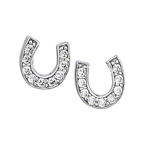 AWST Int'l  Sterling Silver Mini Horse Earrings - Breeches.com