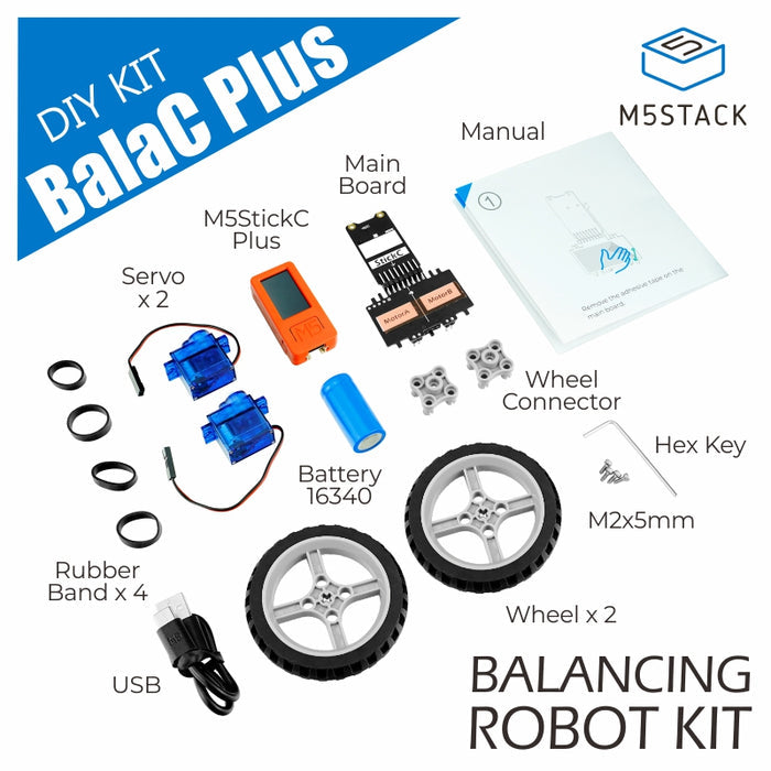 BALA-C PLUS ESP32 Self-Balancing Robot Kit - m5stack-store