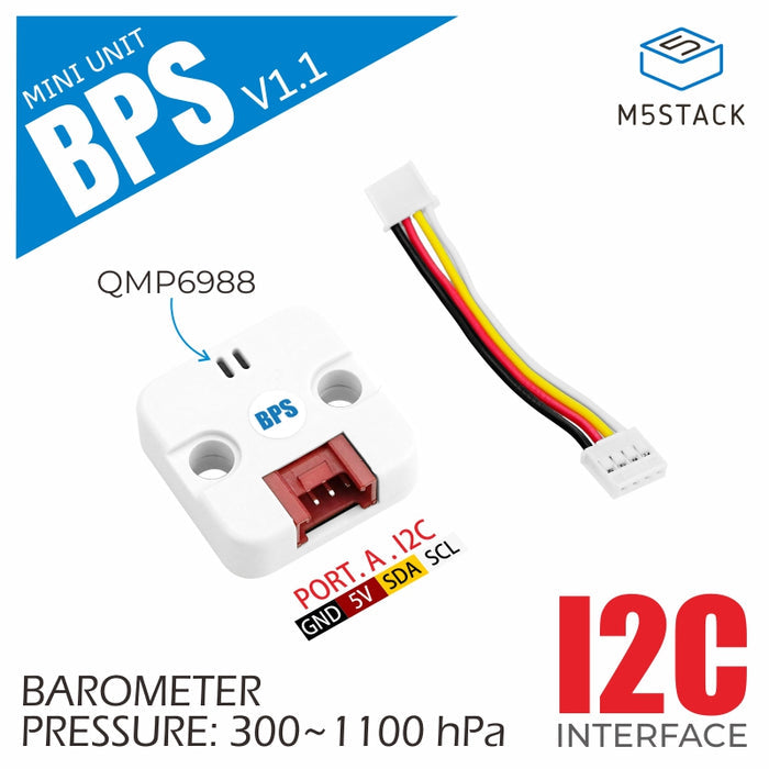 Barometric Pressure 2 Unit (QMP6988) - m5stack-store
