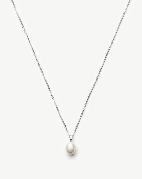 Baroque Pearl Twisted Chain Necklace | Sterling Silver/Freshwater Baroque Pearl Necklaces Missoma