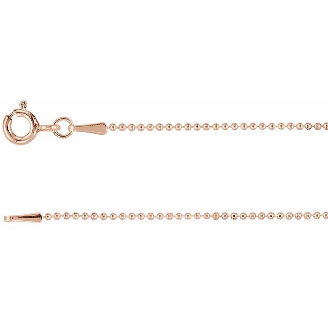 Bead Chain (1.0mm Hollow Bead Chain with Spring Ring)