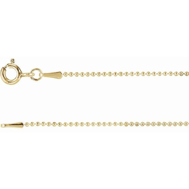 Bead Chain (1.0mm Hollow Bead Chain with Spring Ring)