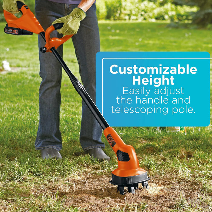 BLACK+DECKER LGC120 20-Volt Lithium-Ion Cordless Garden Cultivator/Tiller