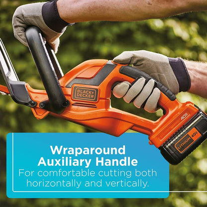 BLACK+DECKER LHT2240C 40V MAX Hedge Trimmer, Dual Action Blades, 3/4in Cutting Capacity