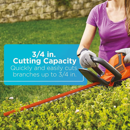 BLACK+DECKER LHT2240C 40V MAX Hedge Trimmer, Dual Action Blades, 3/4in Cutting Capacity
