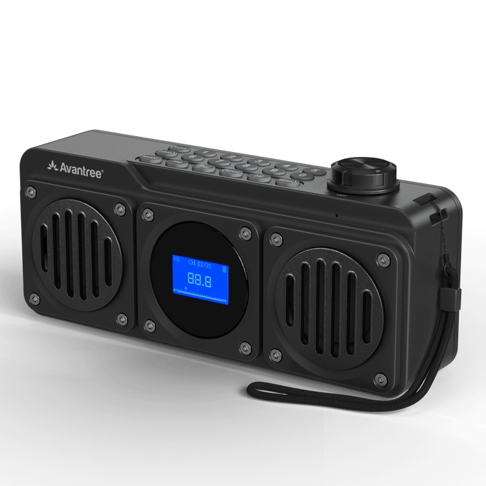 Boombyte Portable Digital FM Radio with Bluetooth Speaker Superb Sound, Metal Finish, MP3 Player, Support Micro SD Card & USB Audio Input, Long Play Time, Rechargeable, Easy to Use