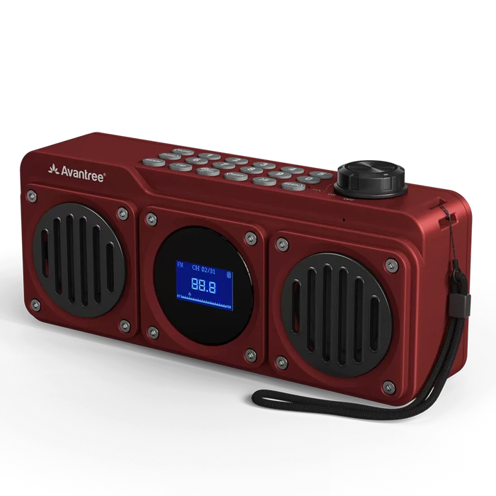 Boombyte Portable Digital FM Radio with Bluetooth Speaker Superb Sound, Metal Finish, MP3 Player, Support Micro SD Card & USB Audio Input, Long Play Time, Rechargeable, Easy to Use
