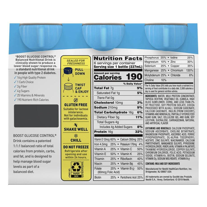 Boost Chocolate Nutritional Drink 6 Units / 237 mL / 8 oz - 307549 ebuystt