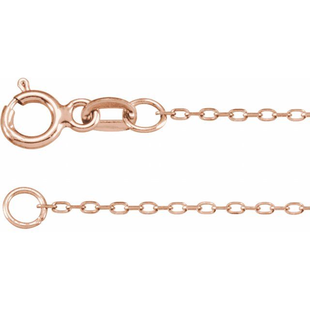 Cable Chain Diamond-Cut (.80mm wide with spring ring)