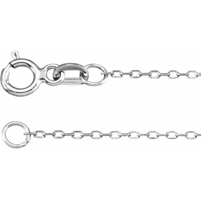 Cable Chain Diamond-Cut (.80mm wide with spring ring)