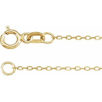 Cable Chain Diamond-Cut (.80mm wide with spring ring)