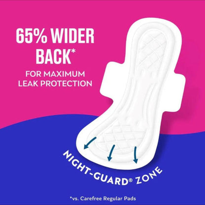 Carefree Overnight Pads with Wings 56 Units -304473 ebuystt