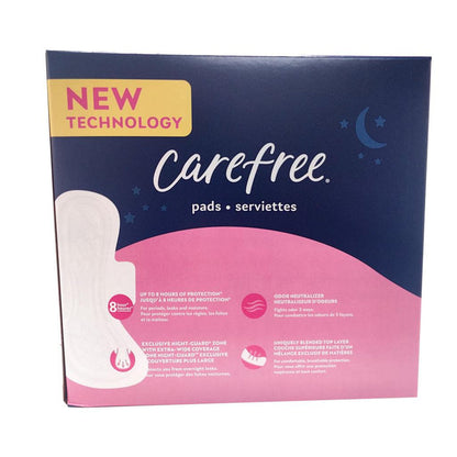 Carefree Overnight Pads with Wings 56 Units -304473 ebuystt