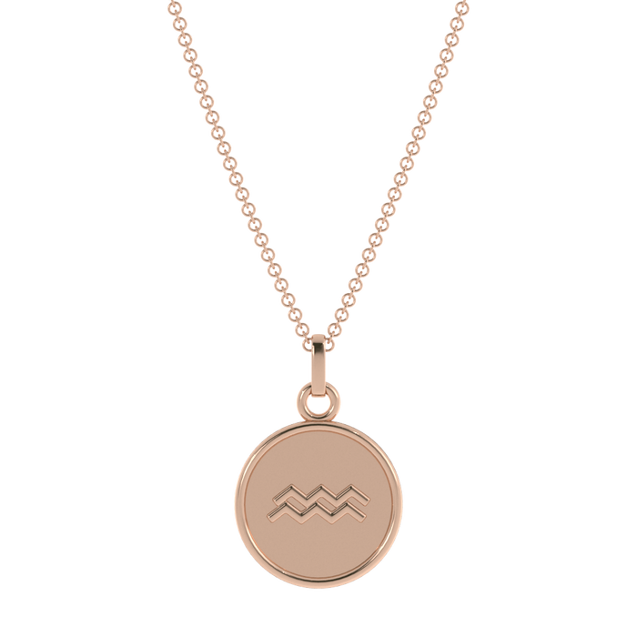 14k Rose Gold / Aquarius (January 20 – February 18)