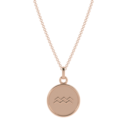 14k Rose Gold / Aquarius (January 20 – February 18)