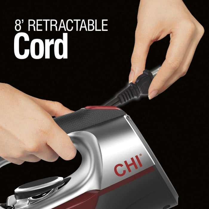 CHI 13102C Electronic Clothing Iron with Retractable Cord- Blemished Package with Full Warranty