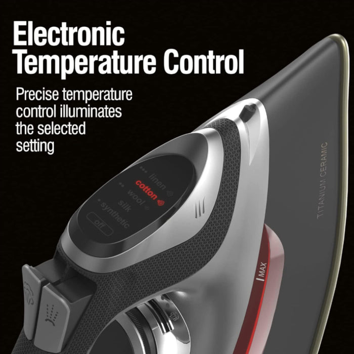 CHI 13102C Electronic Clothing Iron with Retractable Cord- Blemished Package with Full Warranty