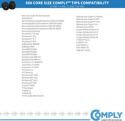 COMPLY ISOLATION PLUS TX-500 Memory Foam Earbud Tips Medium 3 Pairs