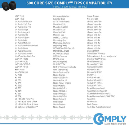 COMPLY ISOLATION PLUS TX-500 Memory Foam Earbud Tips Medium 3 Pairs